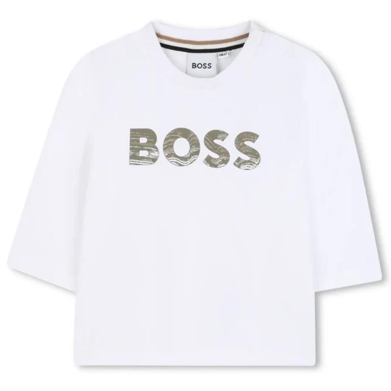 Hugo Boss Baby – Baby Neutral Long Sleeve T-Shirt, White
