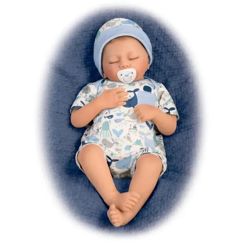 Ashton Drake – Breathing Baby Boy Doll With Quilted Blanket And Pacifier