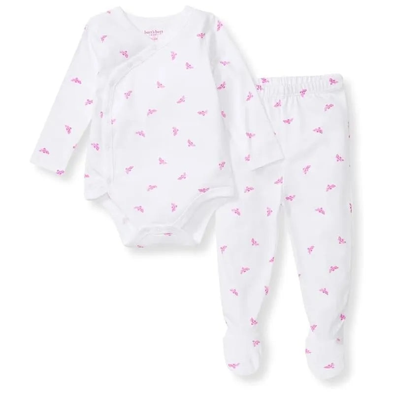 Burts Bees – Micro Golden Bee Bodysuit Set, Crocus