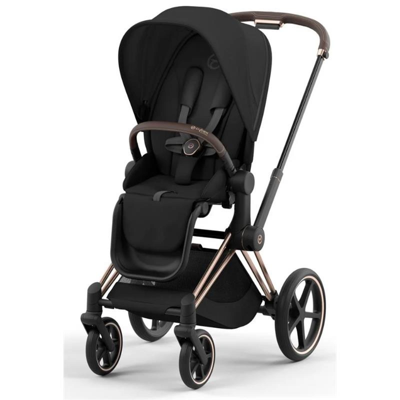 Cybex – Priam 4 Stroller Rose Gold Frame + Sepia Black Seat Pack