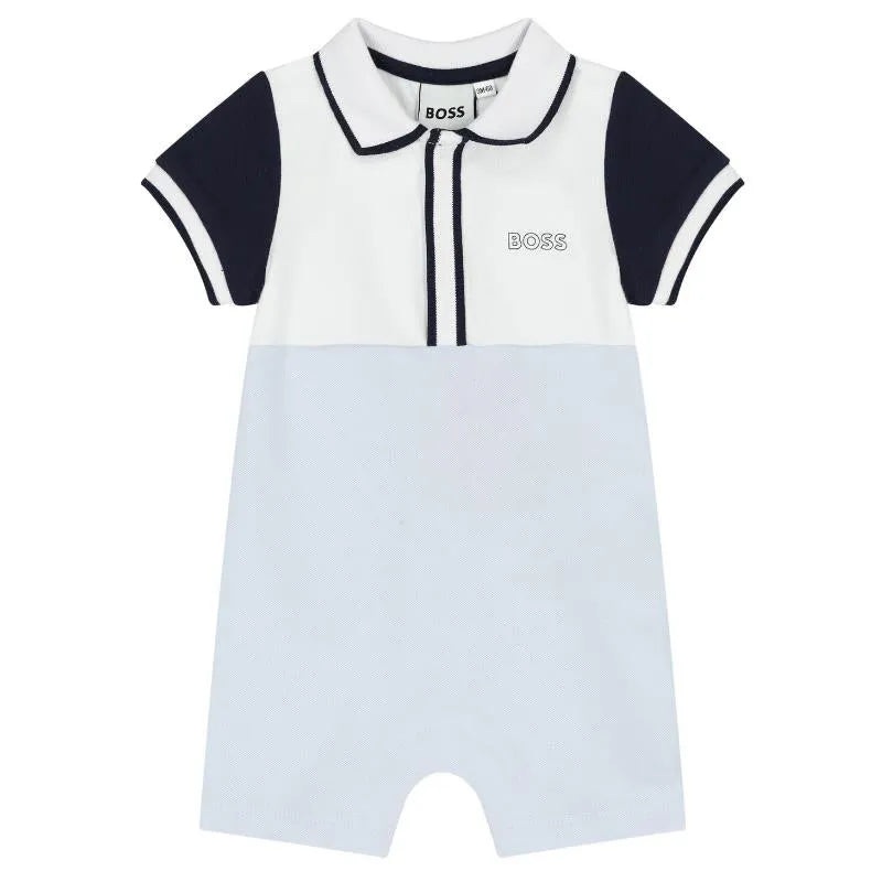 Hugo Boss Baby – Polo Pique Overall Pale Blue