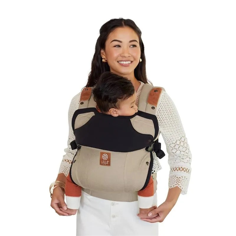 Lllbaby – Elevate 6-In-1 Linen Blend Baby Carrier, Warm Sand