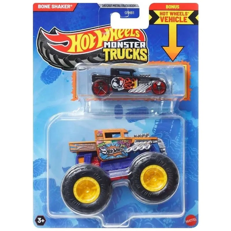Mattel – Hw Mt Die-Cast & Truck Bone Shaker And Bone Shaker