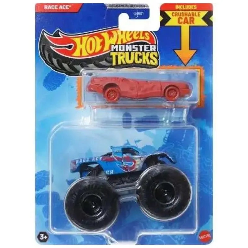 Mattel – Hw Mt Die-Cast & Truck Race Ace And Crushed Sedan – Sudden Stop