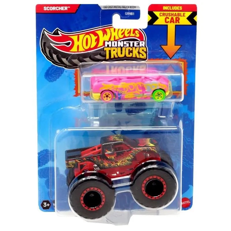 Mattel – Hw Mt Die-Cast & Truck Scorcher And Crushed Van – Blind-Sided