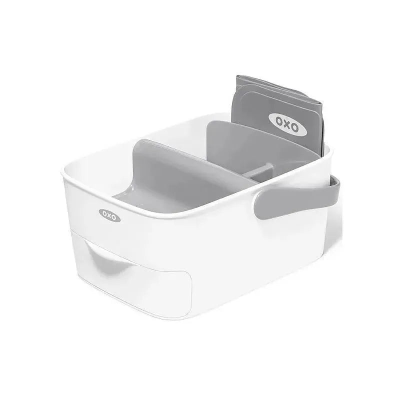 Oxo – Tot Diaper Caddy With Changing Mat, White/Gray