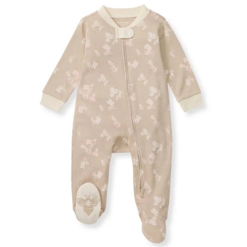 Burts Bees – Baby Girl Whimsical Floral Sleep & Play, Hummus