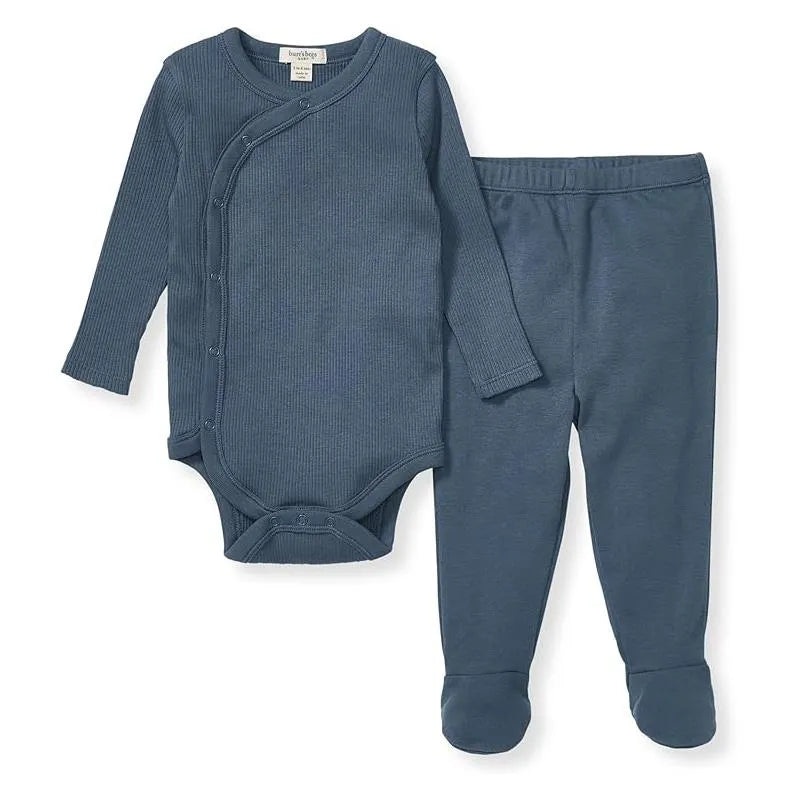 Burts Bees – Baby Unisex Wrap Front Bodysuit Set, Underwater