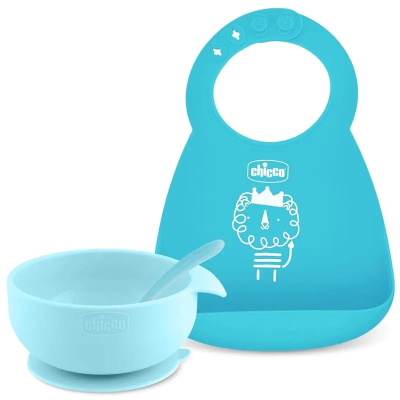 Chicco – Easy Start Silicone Feeding Gift Set 6M+ | Teal