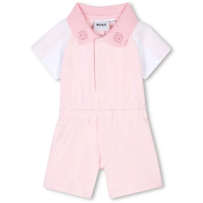 Hugo Boss Baby – Girl All In One Romper Pink Pale