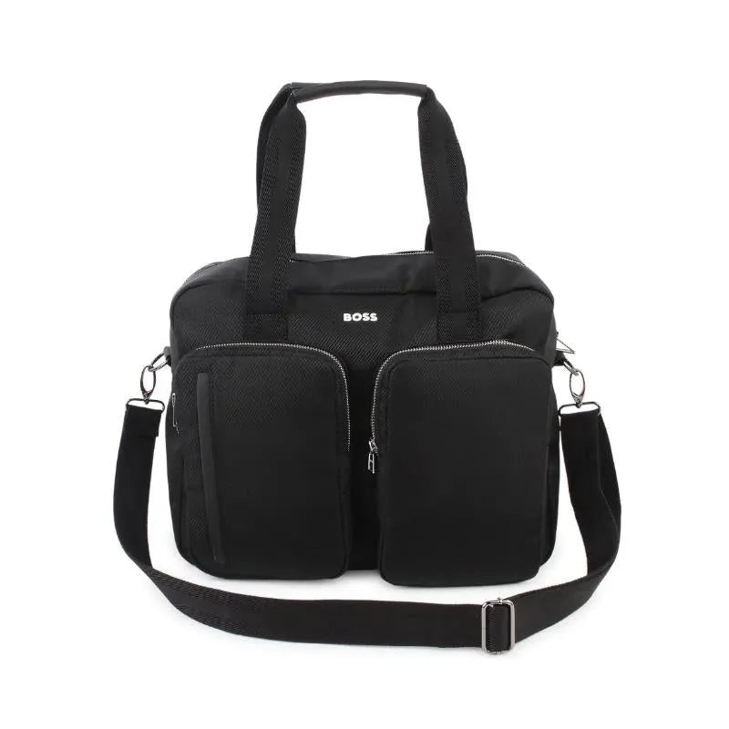 Hugo Boss Baby – Logo Applique Changing Diaper Bag Black