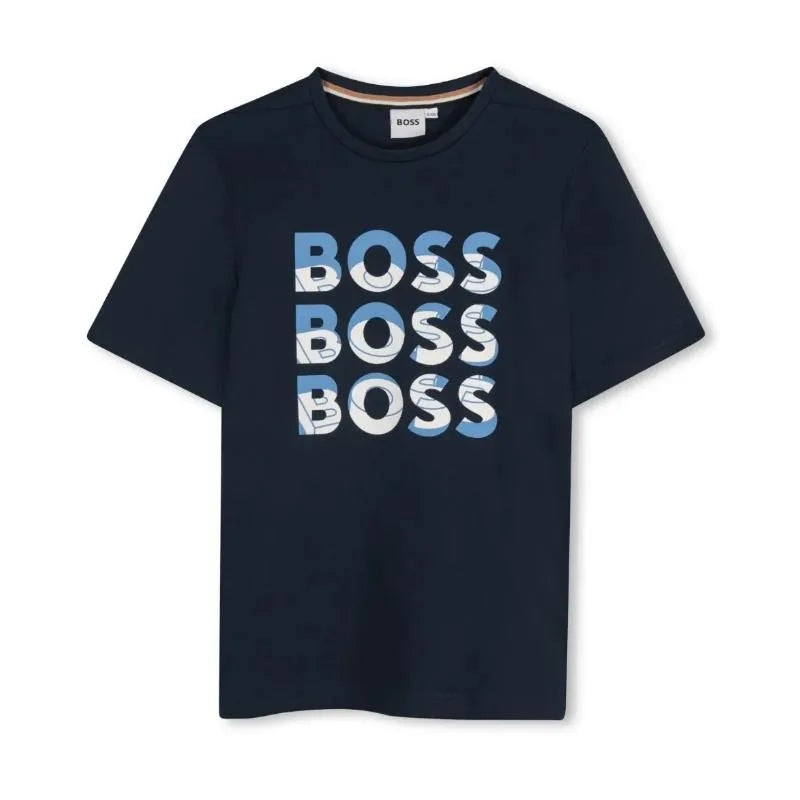 Hugo Boss Baby – Multi Logo Short Sleeve Tshirt Navy