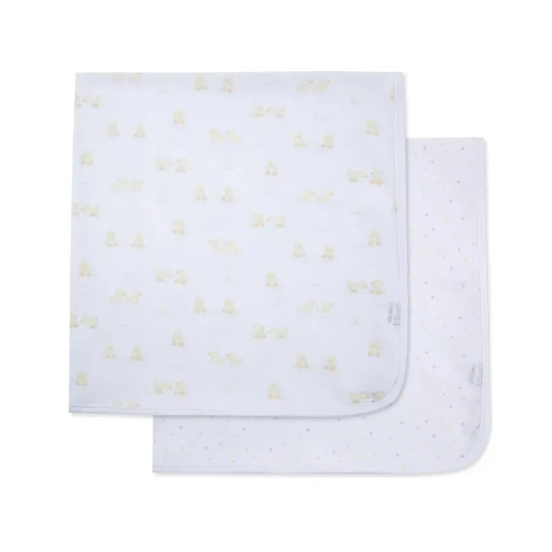 Little Me – 2Pk Baby Ducks Receiving Blankets