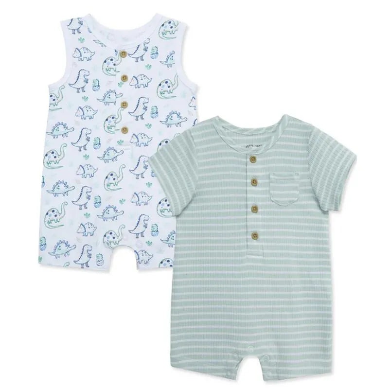 Little Me – 2Pk Dino Baby Romper Blue