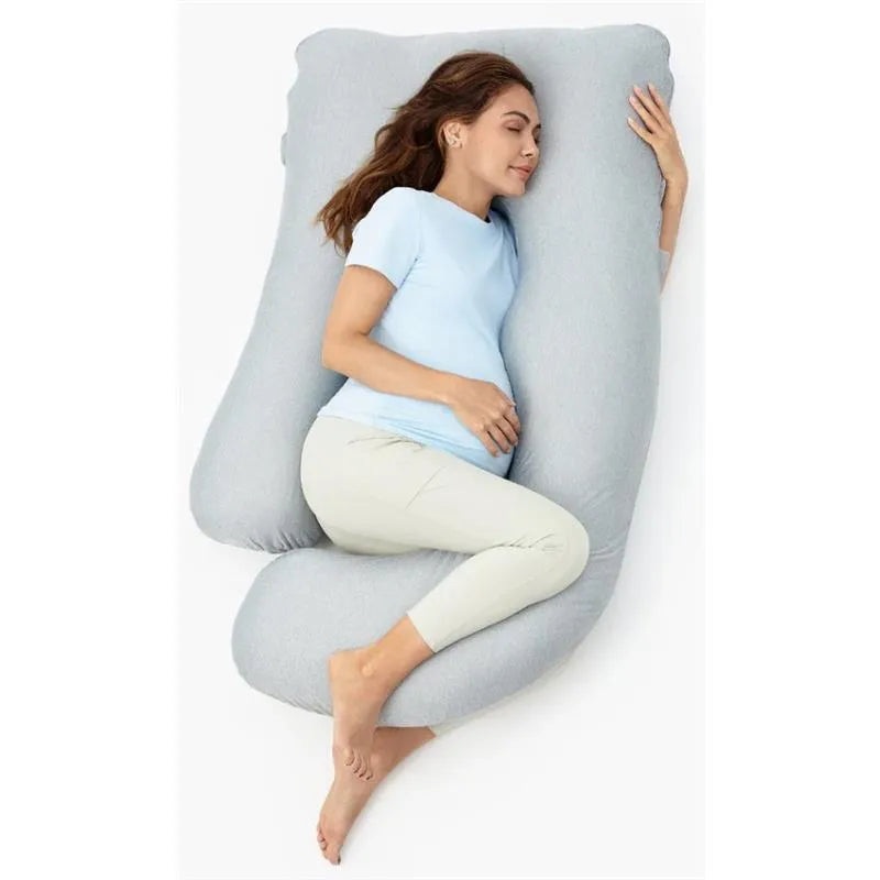 Momcozy – U Shaped Cooling Fabric Pregnancy Pillow