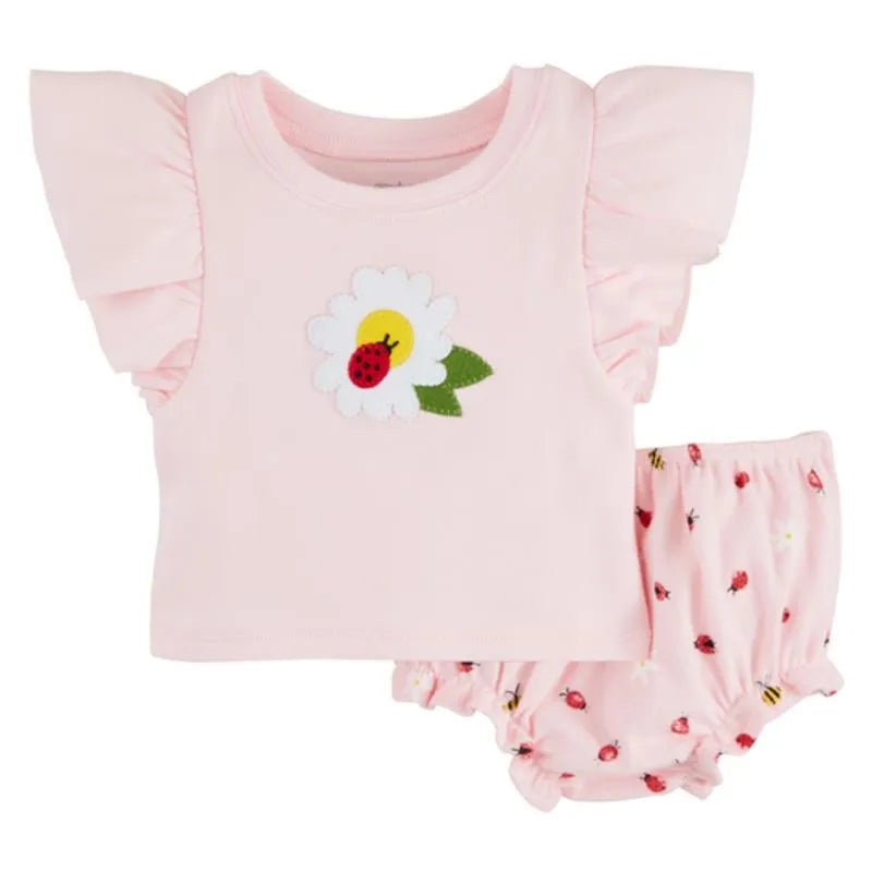 Mud Pie – Baby Girl Daisy Pinafore Set