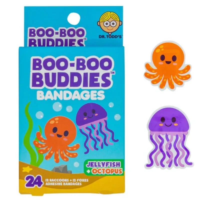 Boo Boo Buddies – Kids Adhesive Bandages, Jellyfish + Octopus
