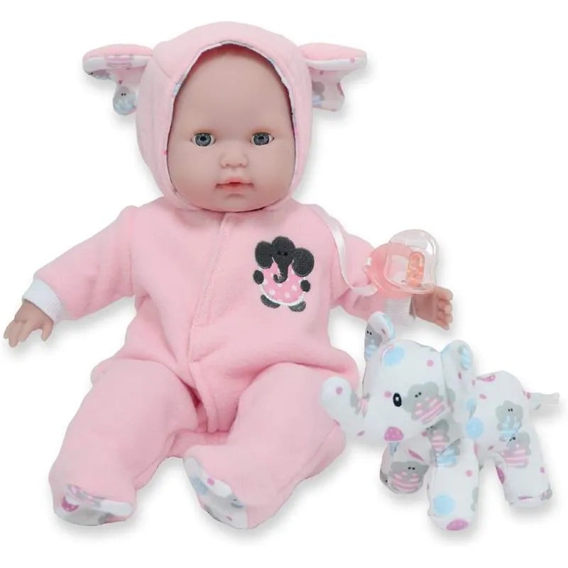 Jc Toys – Berenguer Boutique Soft Body Baby Doll Open/Close Eyes. Animal Theme Pink. Window Box