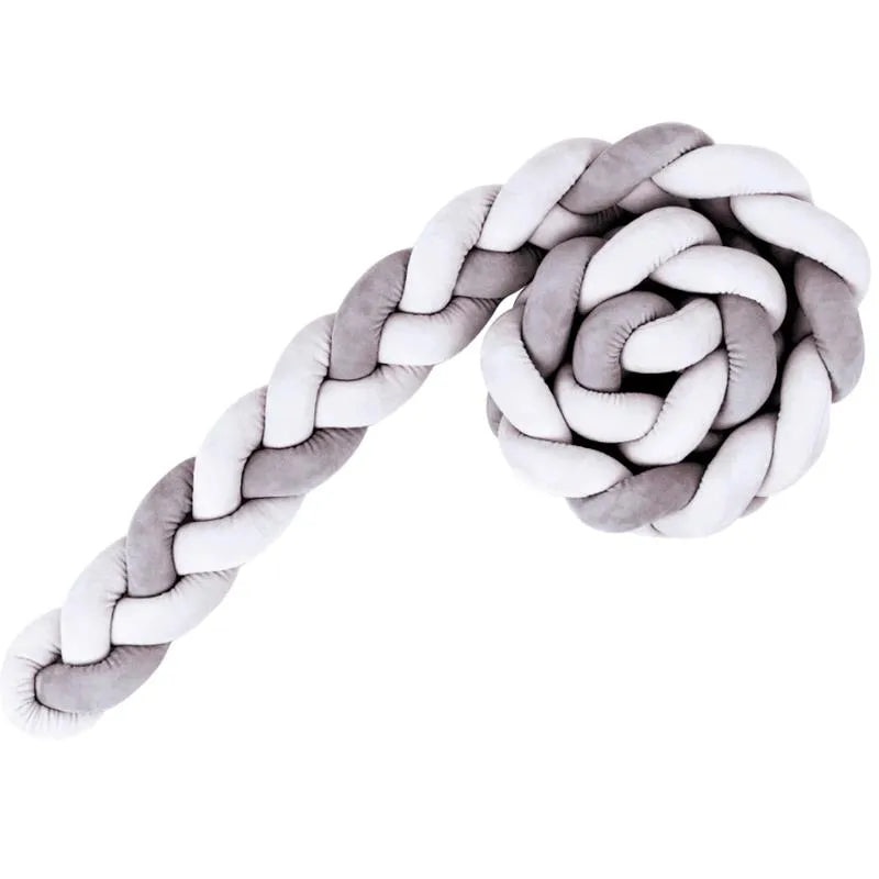 Kalencom – Braided Crib Bumper, Grey