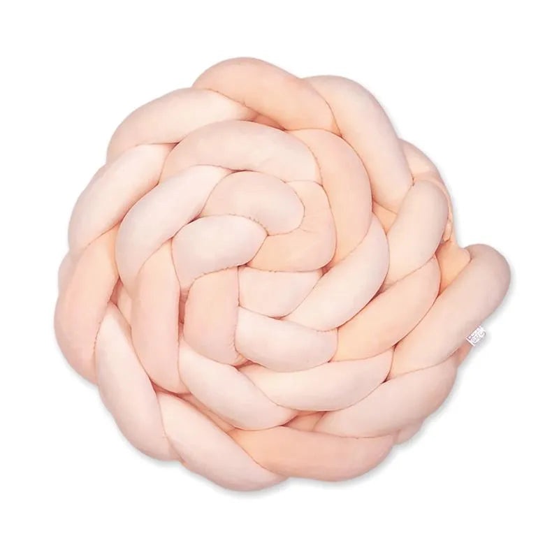 Kalencom – Braided Crib Bumper, Salmon