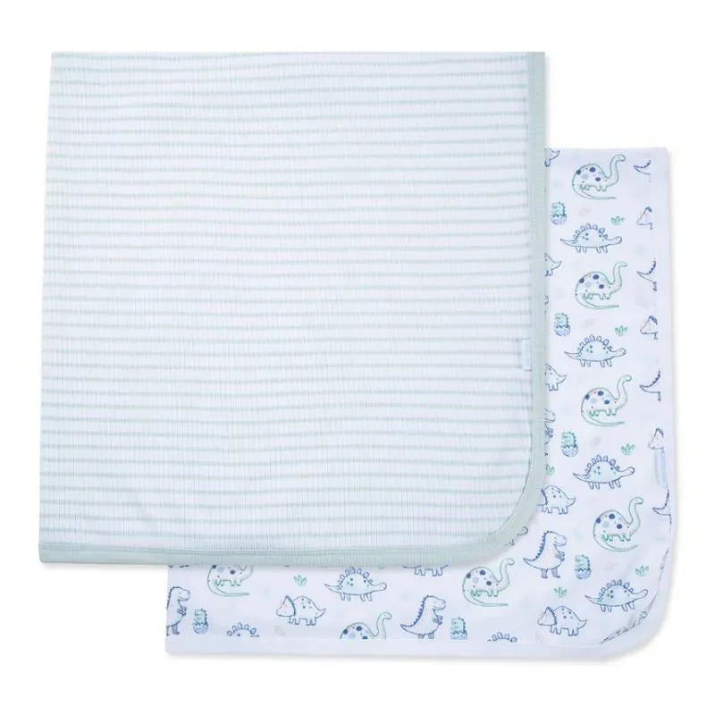 Little Me – 2Pk Baby Dino Friends Receiving Blankets