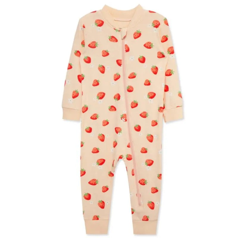 Little Me – Baby Girl Strawberry Zip Front, Pink