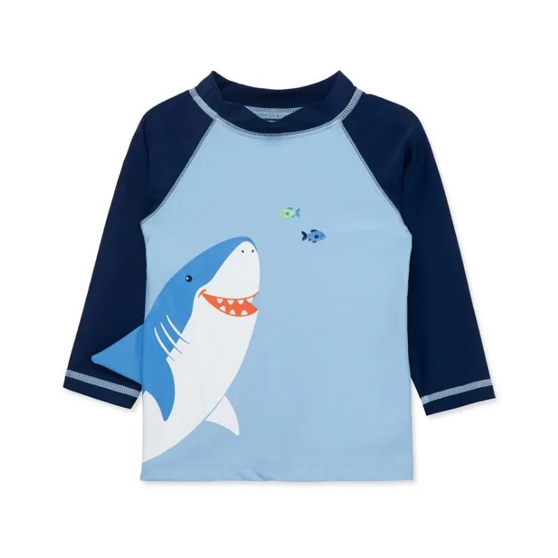 Little Me – Shark Long Sleeve Rashguard, Blue