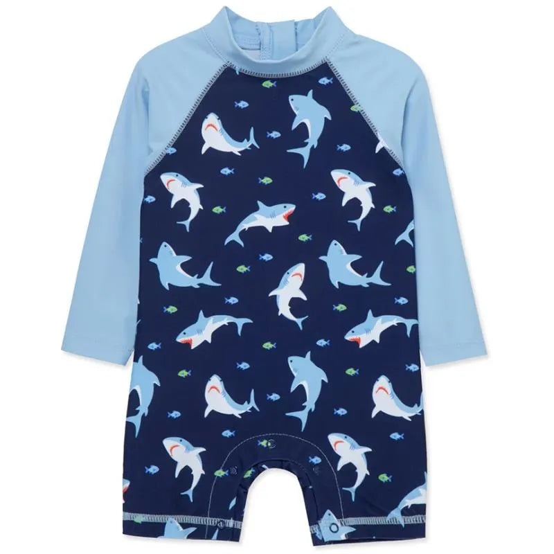 Little Me – Shark Long Sleeve Rashguard Suit