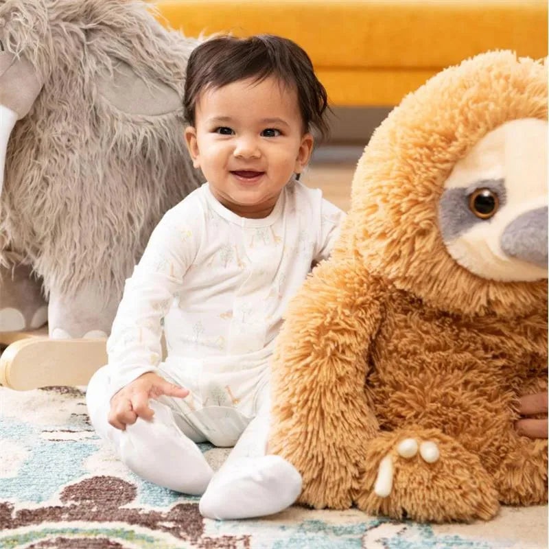Magnetic Me – Baby Cotton White Safari Footie