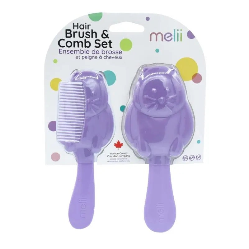 Melii – 2 Piece Hair Brush And Comb Set, Cat