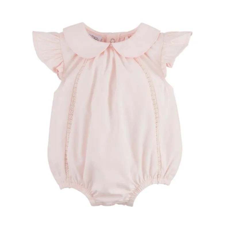 Mud Pie – Baby Girl Pink Collared Poplin Bubble