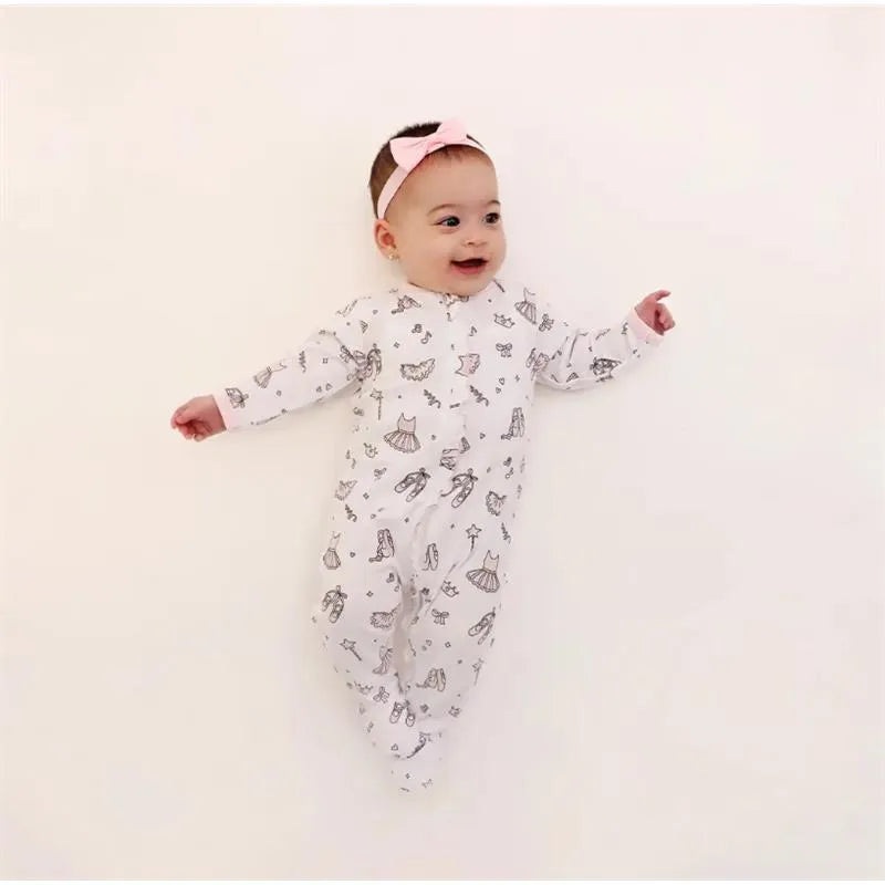 Noomie – Baby Ballerina With Ruffles Zipper Footie