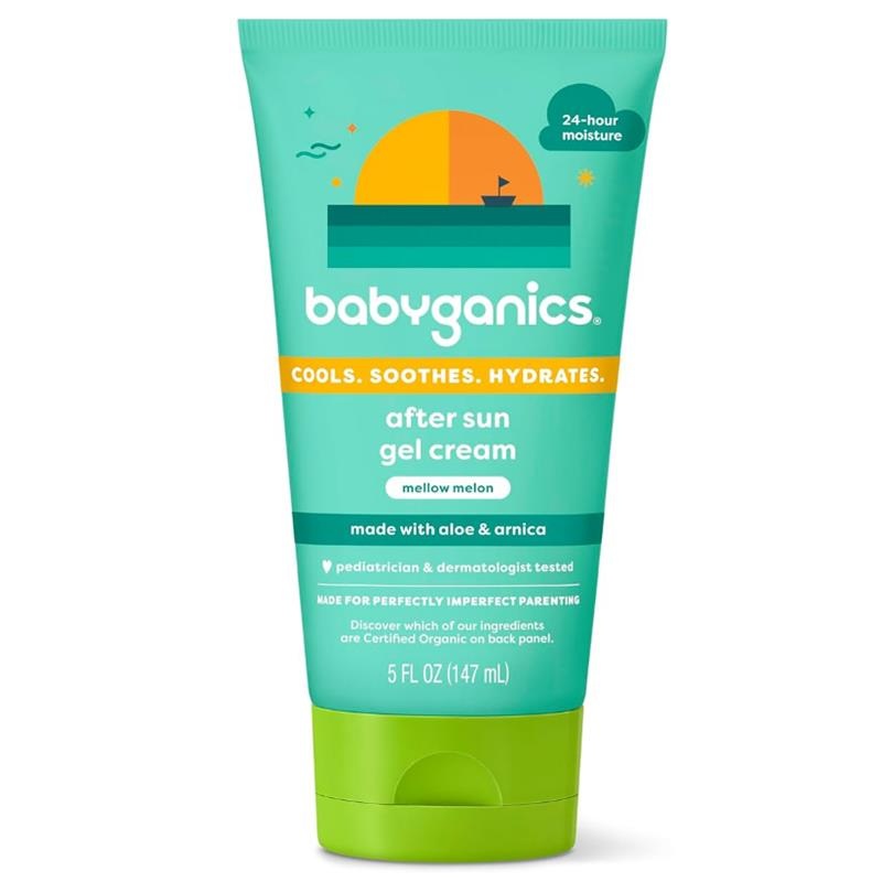 Babyganics – After Sun Gel Cream, Mellow Melon, 5 Oz