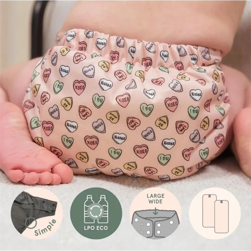 La Petite Ourse – Baby Unisex Wide Elastic Pocket Diaper Sweet Tooth