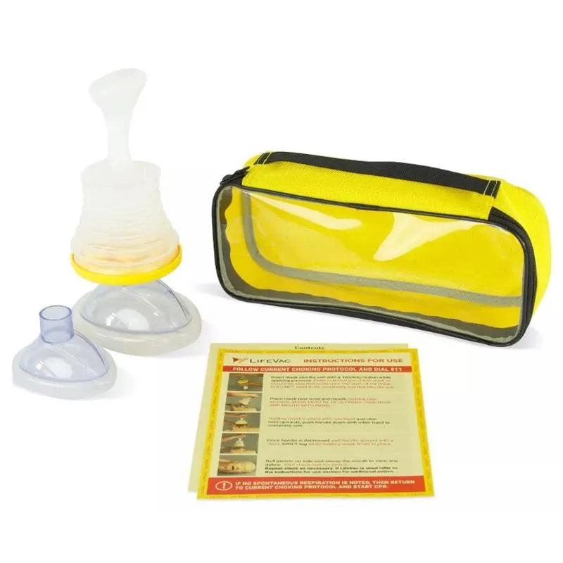 LifeVac Travel Kit – Portable Choking Rescue Device, Kid & Adult Masks, Bag