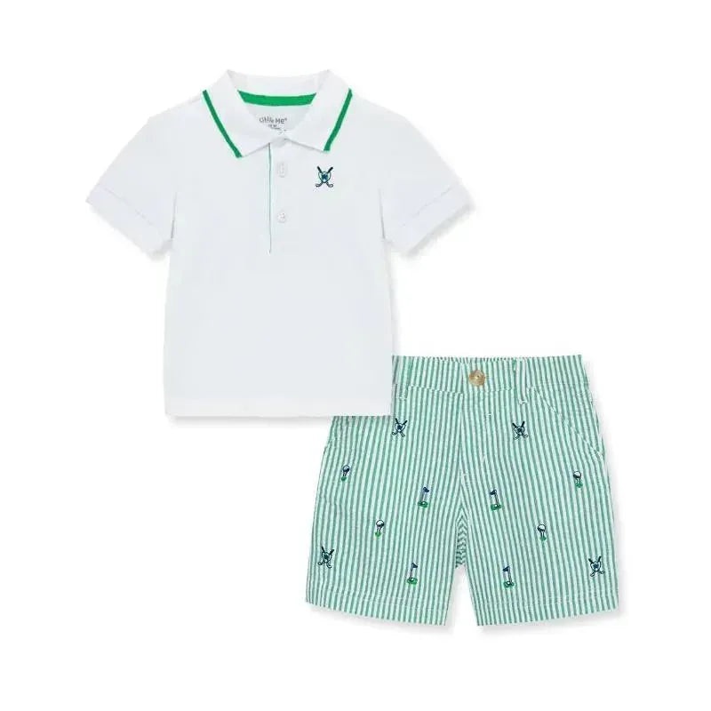 Little Me – Baby Boy Golf Polo Short Set