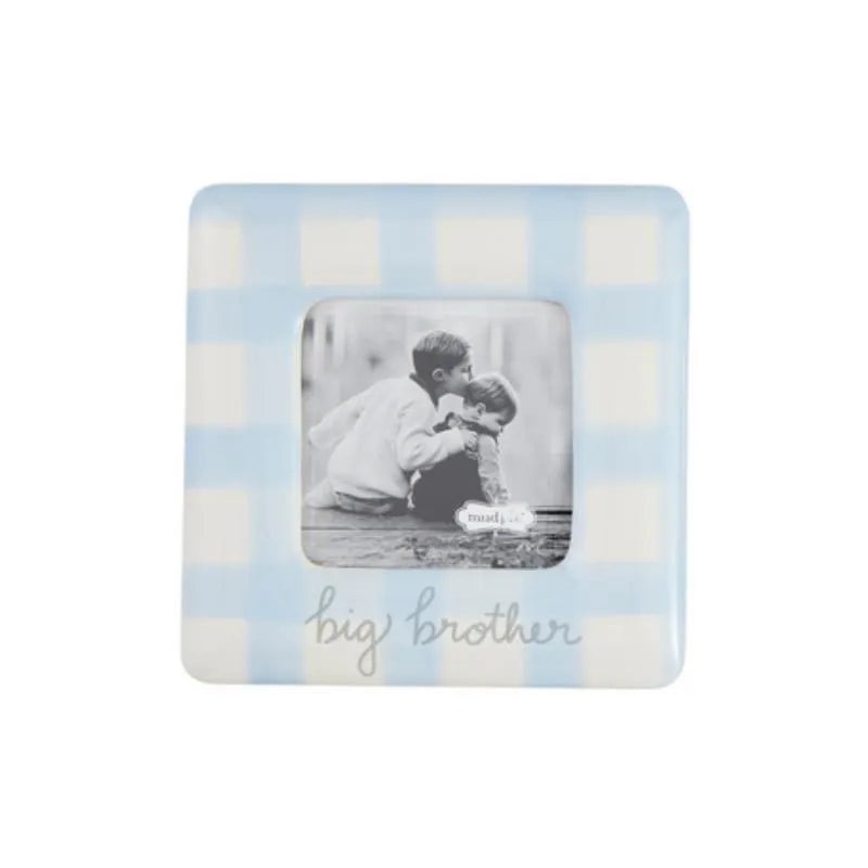 Mud Pie – Baby Boy Gingham Big Bro Frame