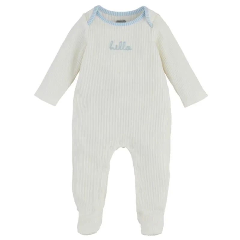 Mud Pie – Baby Girl Blue Hello Sleeper 6/9M