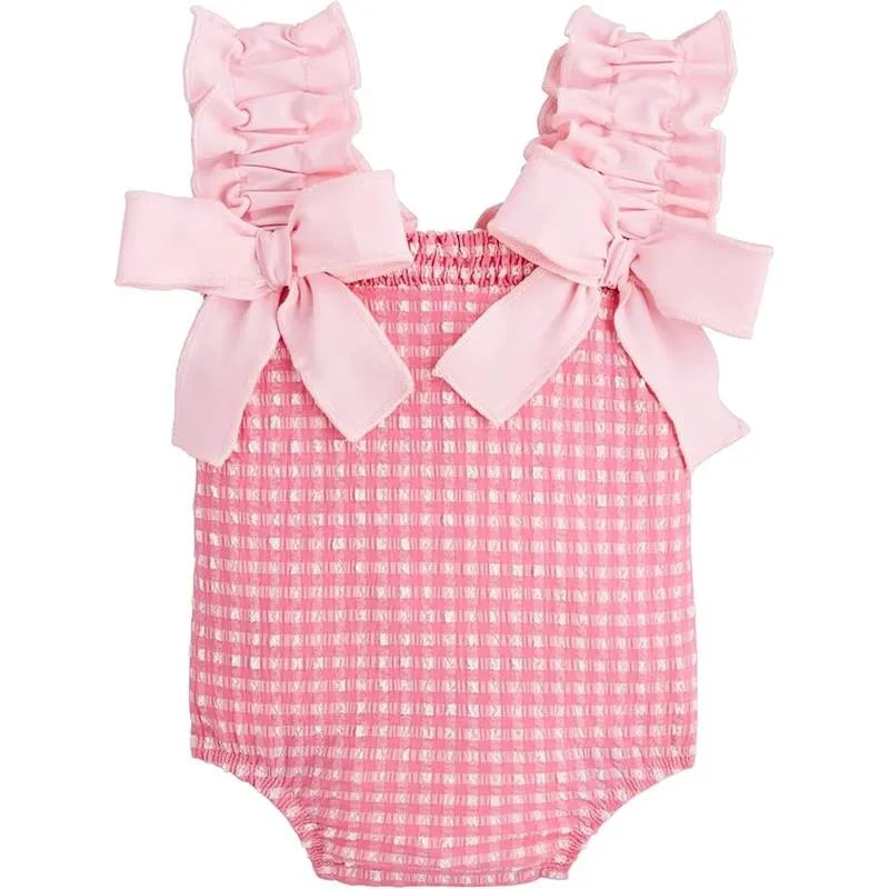 Mud Pie – Baby Girl Children’s Pink Crinkle Check