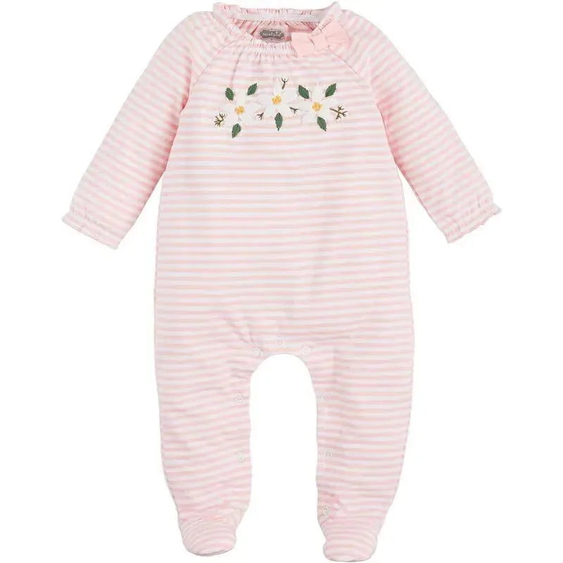 Mud Pie – Baby Girl Magnolia Applique Sleeper