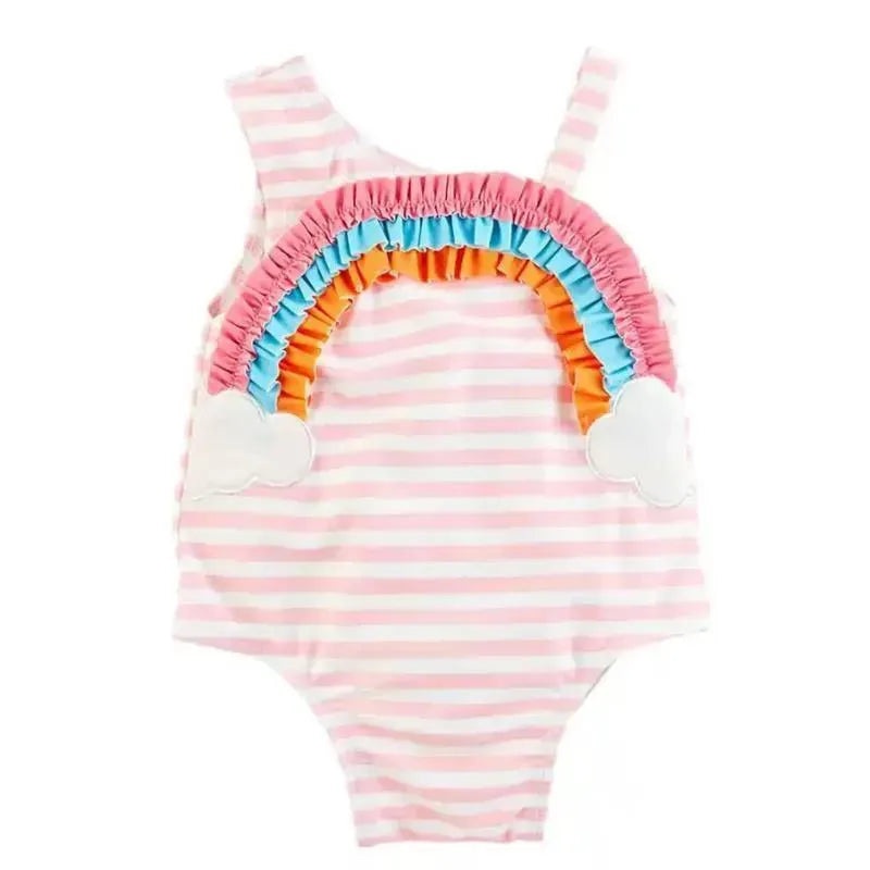 Mud Pie – Baby Girl Rainbow Applique Swimsuit