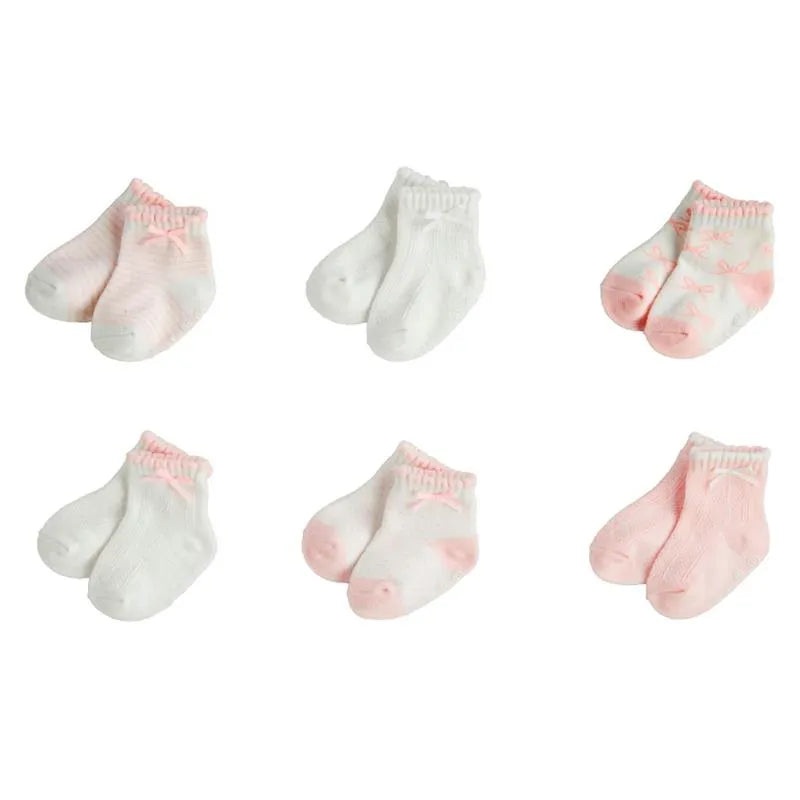 Mud Pie – Baby Pink Baby Socks, Bow Pink
