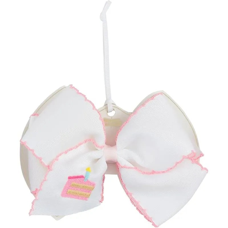 Mud Pie – Toddler Girl Cake Slice Embroidered Bow