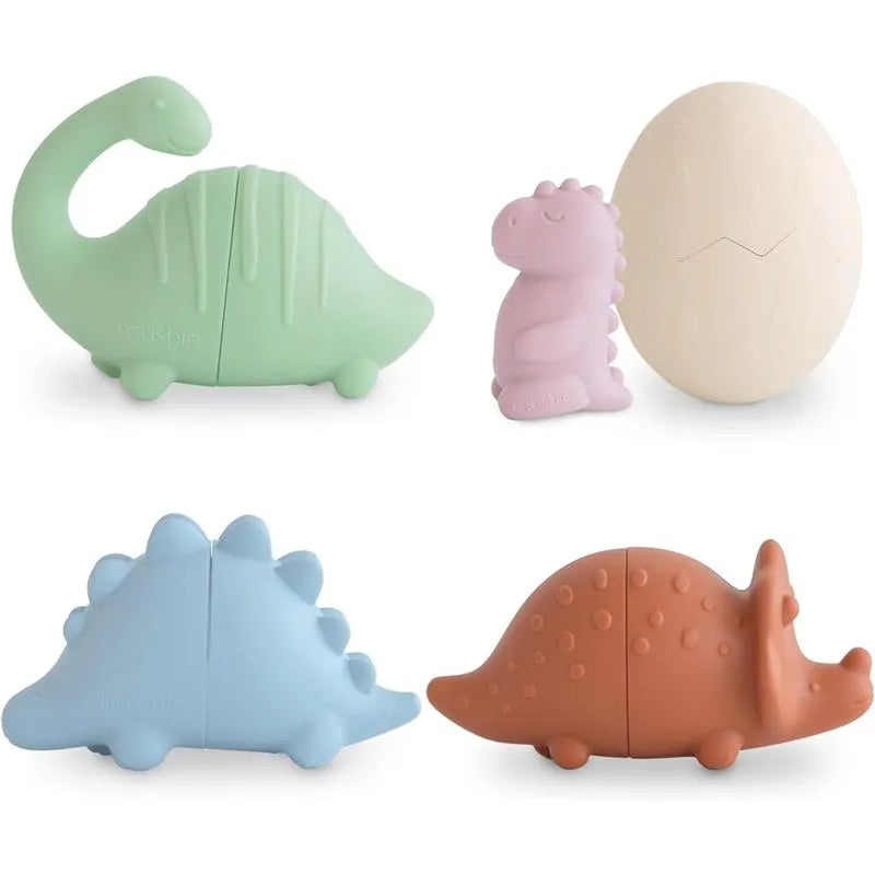 Mushie – Dino Mold Free Bath Play Set, 4 Pack