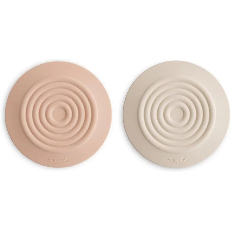 Mushie – Silicone Drain Stopper 2-Pk, Blush/Shifting Sand