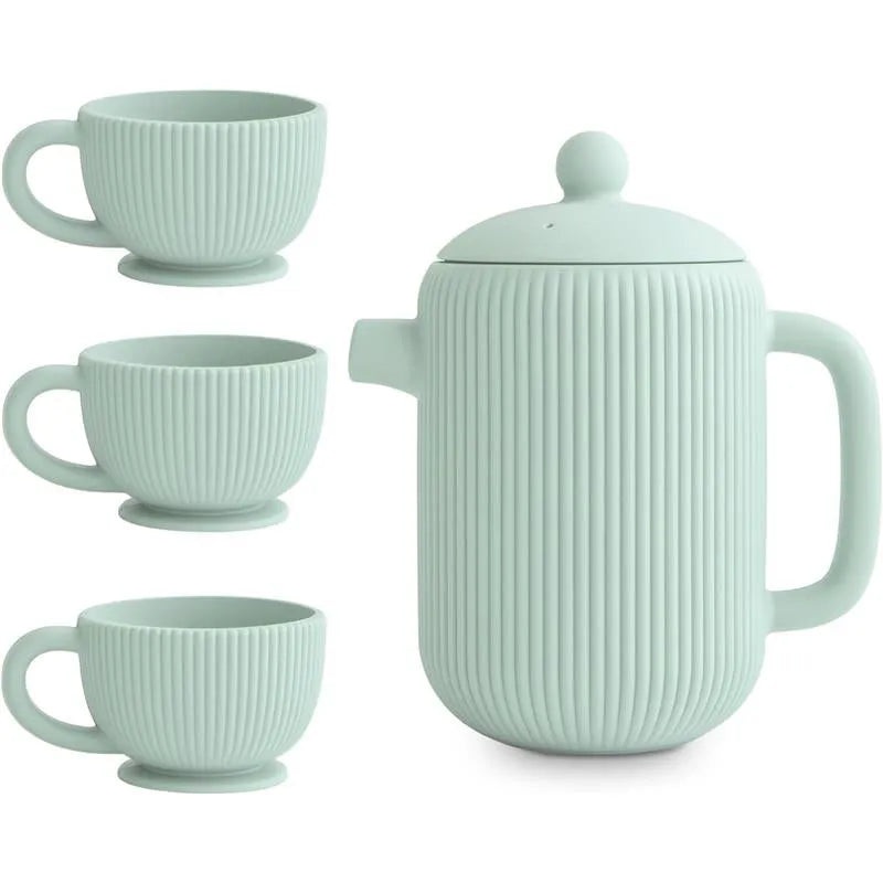 Mushie – Silicone Tea Play Set, Cambridge Blue
