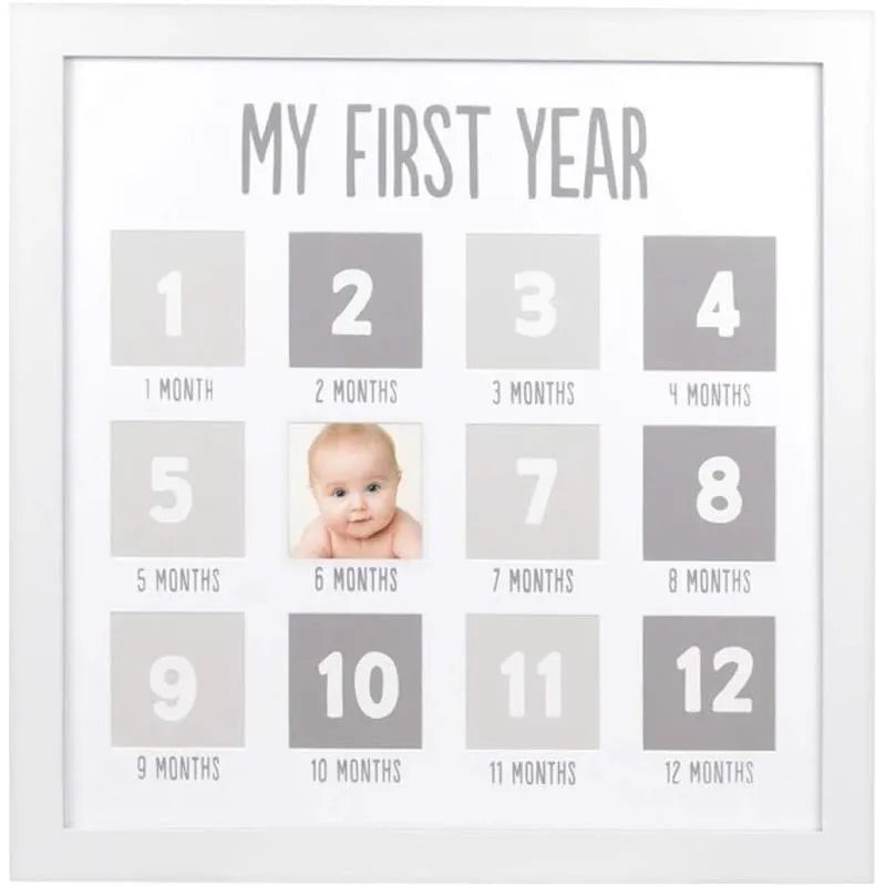 Pearhead – First Year Baby Photo Frame, White