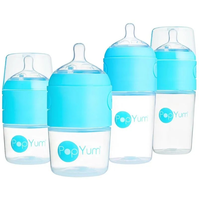 Pop Yum – Baby Bottle Starter Set 4 Pack, Blue