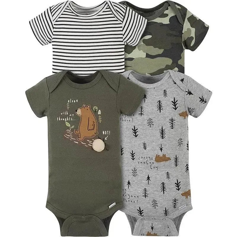 Gerber – 4Pk Baby Short Sleeve Onesies – Boy Bear