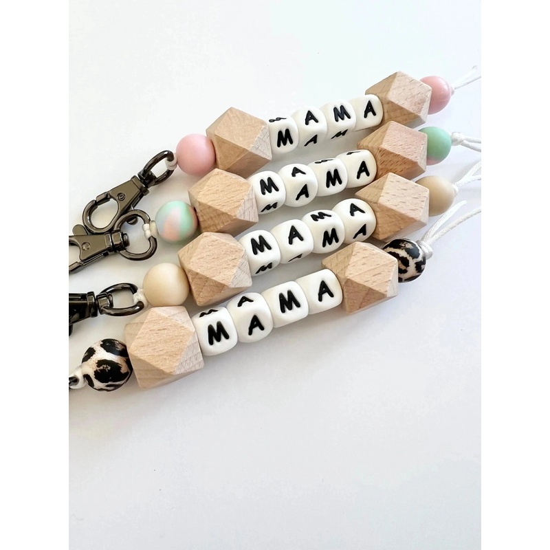 Mama Keychain Teether Blush